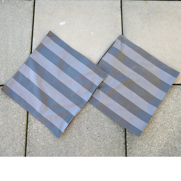 2 IKEA Henrika striped pillow / cushion covers, approx. 18.5" x 19.5", India - Picture 2 of 5